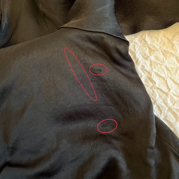 ZARA Women | Black | Fitted Satin Effect Ruched Shirt - Picture 7 of 9